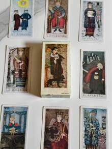 Escolha de Iniciante Cartas de Tarô Italianas Meneghello, Novo Jogo de Cartas de Adivinhação de Alta Qualidade com 78 Cartas para Adivinhação, Leitura de Fortuna, Aprendizado Inicial, Lazer e Entretenimento, Reunião com Amigos, Presentes, Temporada de Casamentos, Festival de Música - Damasco - Visão 11