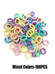 极简主义弹性无缝发圈，适合女性日常佩戴，休闲马尾辫发圈，发带 - 彩色 - 查看 16