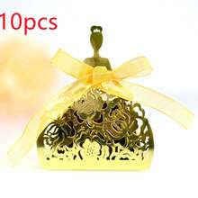 10pcs Gift Box, Princess Chocolate Wedding Candy Box, Exquisite Hollow Paper Gift Box, Packaging Box, Chocolate Packaging Box, Party Favor, Birthday Decor, Wedding Decor, Party Supplies - Multicolor - View 14