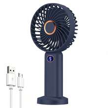 Ventilador portátil 3 em 1 de 1200mAh, ventilador de resfriamento para ambientes externos, ventilador portátil silencioso, ventilador portátil recarregável, 5 velocidades de vento, indicador de bateria em tempo real, ventilador dobrável recarregável via USB, ventilador pessoal silencioso - Multicolorido - Ver 12