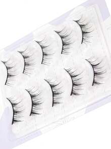 5 Pairs Wispy Cartoon Fairy Lashes, Natural Air-Feeling Black Line Lashes - View 3