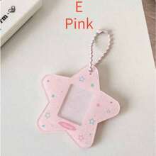 3-Inch Star Photo Card Holder, Cute Keychain Pendant, Student ID Card Case, Photo Protector, Back To School Essential - A - View 7
