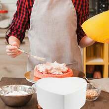 1pc Round White Foam Cake Model For Decorating And Making, Baking Demonstrations, Wedding Cake Design, Holiday Party Cake Decorations. Available In 4-Inch, 6-Inch, 8-Inch, And 10-Inch 12-Inch White Cake Models - Multicolor - View 8