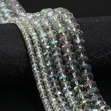 1pc Shiny Transparent Wheel Crystal Beads, 4/6/8mm Spring Green Flat Wheel Beads, Cool Touch Crystal Flat Beads For DIY Bracelet Necklace In Spring/Summer - Spring Green - View 4