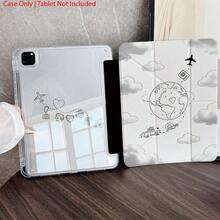 1 Piece Travel Doodle World Map Protective Tablet Case Folio Table Case With Pen Holder Compatible With IPad 10.9/10.2/ Air 5th Gen/Pro11/10th/9.7/Air 2/ (7th Gen)/ (8th Gen)/ Air 4/5/ Pro 11/ 10th Generation 10.9-Inch 2022 Smart Case/ Air 13(M3 2025)/ Air 11(M3 2025)/ Air 11(M3 2025)/ 11(A16 2025)/Compatible With Galaxy Tab S10+/S9/A9,Compatible With Xiaomi5/5PR/6/6PRO/7/7PRO - Multicolor - View 7