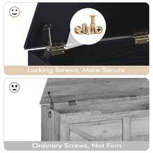 Techigher Rattan Storage Bench, Flip-Top Shoe Bench, Storage Trunk With Hinges, Storage Chest For Entryway, Living Room, Bedroom - Black 60cm - View 4