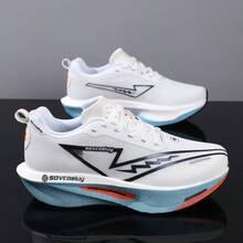 1 Par de Tênis Esportivos Masculinos com Placa de Carbono, Novos Modelos de Verão 2026, Moda Versátil, Confortáveis, Casuais para Uso Externo, Corrida de Maratona, Tênis Esportivos para Caminhada e Viagem - Azul - Visão 8