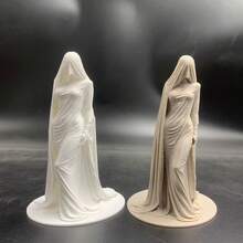 3D Mysterious Masked Lady Figurine Sculpture Decor, Excellent Desktop Decoration, Holiday/Birthday Gift, Nice Toy - Multicolor - View 2