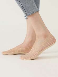 1/5/10双春夏女式学生风时尚亲肤透气波点镂空清凉不闷热船袜 - 彩色 - 查看 6