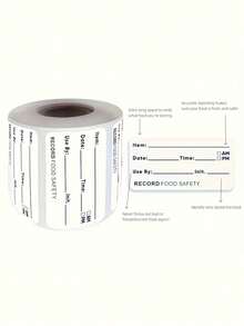 Haus Hana 500pcs/Roll, Waterproof Disposable Use Sticker Labels For Fridge/Freezer Food Storage, Suitable For Recording Expiration Dates, Kitchen Supplies - Multicolor - View 8