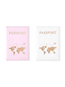 Lightweight Couple's Travel Passport Holder Wallet Cover Card Case For Women And Men Travel Essential Accessories Vacation Hotel Cruise Back To School - Multicolor - View 11