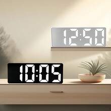 1 chiếc đồng hồ báo thức kỹ thuật số nhiều màu sắc có đèn ngủ, trang trí bàn đầu giường với chữ và màn hình nhiều màu sắc, dùng pin/USB, hiển thị ngày, nhiệt độ, chức năng báo lại, độ sáng có thể điều chỉnh, chế độ làm mờ đèn LED, trang trí phòng ngủ/nhà/ký túc xá/trường học, đồ dùng học tập - Nhiều màu - Xem 5