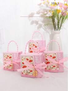 10/20pcs Wedding Candy Boxes, New Arrival Fresh Style Elegant Candy Boxes, Creative Wedding Candy Packaging Gift Boxes - View 9