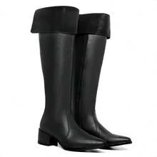 Women's Over-The-Knee Pointed Toe High-Top Riding Boots For Winter - màu đen - Xem 7
