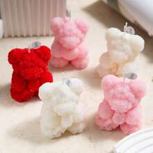 1pc Bow & Teddy Bear Shaped Fragrance Stone Silicone Mold, Handmade DIY Diffuser Stone Decor Mold, Multiple Patterns, Non-Stick & Easy Demold - White - View 9