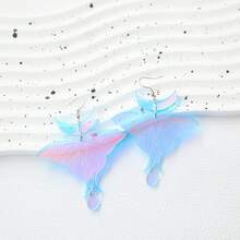 1 Pair Acrylic Holographic Iridescent Moth Earrings, Exaggerated Personalized Earrings - Moth - View 3