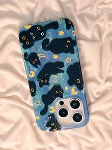 1个幻影猫图案手机壳，兼容 17 Pro Max、16、15、14、13、12、11，可爱又防震 - 彩色 - 查看 2