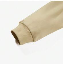 Skechers Áo nỉ chui đầu có mũ lót lông cừu mới về, kiểu dáng thể thao thường ngày. - Màu Khaki - Xem 4