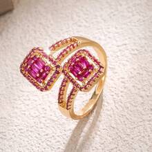 1pc Fashionable Women's Shiny Double-Horn Design Ring, Luxury High-End Style, Suitable For Daily, Party And Banquet Wear - Ring - View 13
