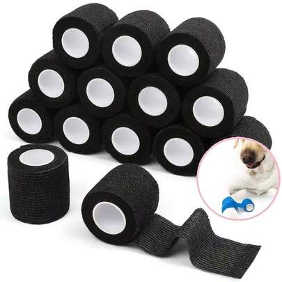 4 Rolls Self-Adhesive Bandage, Pet Bandage, Tear-Resistant Waterproof Elastic Bandage, 5cm X 4.5m