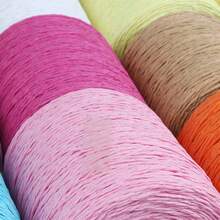 Sợi raffia tròn, dây raffia, sợi cỏ raffia để dệt, mũ dệt mùa hè bằng cỏ bông, sợi cỏ bông để móc túi. - A - Xem 6