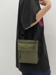 韩版休闲斜挎包，运动风小方包，百搭日常通勤旅行时尚 - 彩色 - 查看 6