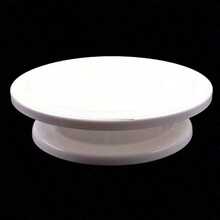 Cake Decorating Turntable, Rotating Cake Stand Revolving Icing Turntable Platform For Sugarcraft, Baking & Cake Decorating, White - White - View 1