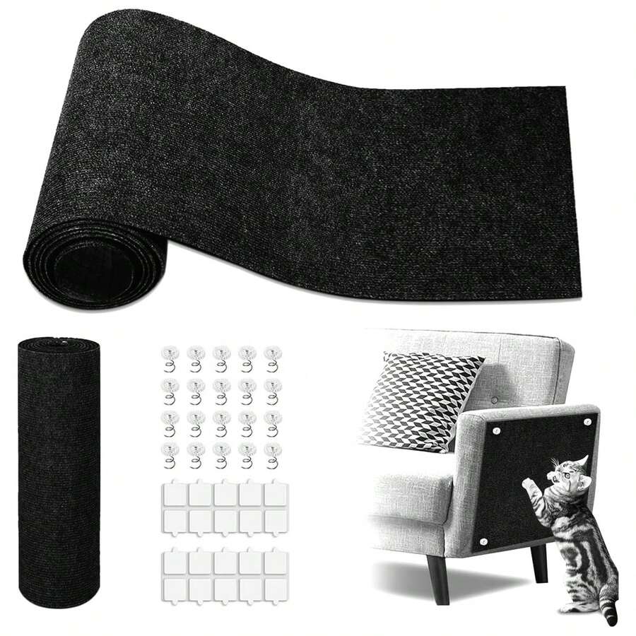 Cat Scratch Furniture Protector Automatic Adhesive 3-In-1 Protective Sofa Leather Furniture Pad Replacement Cat Tree Stand DIY Pet Scratch Protector