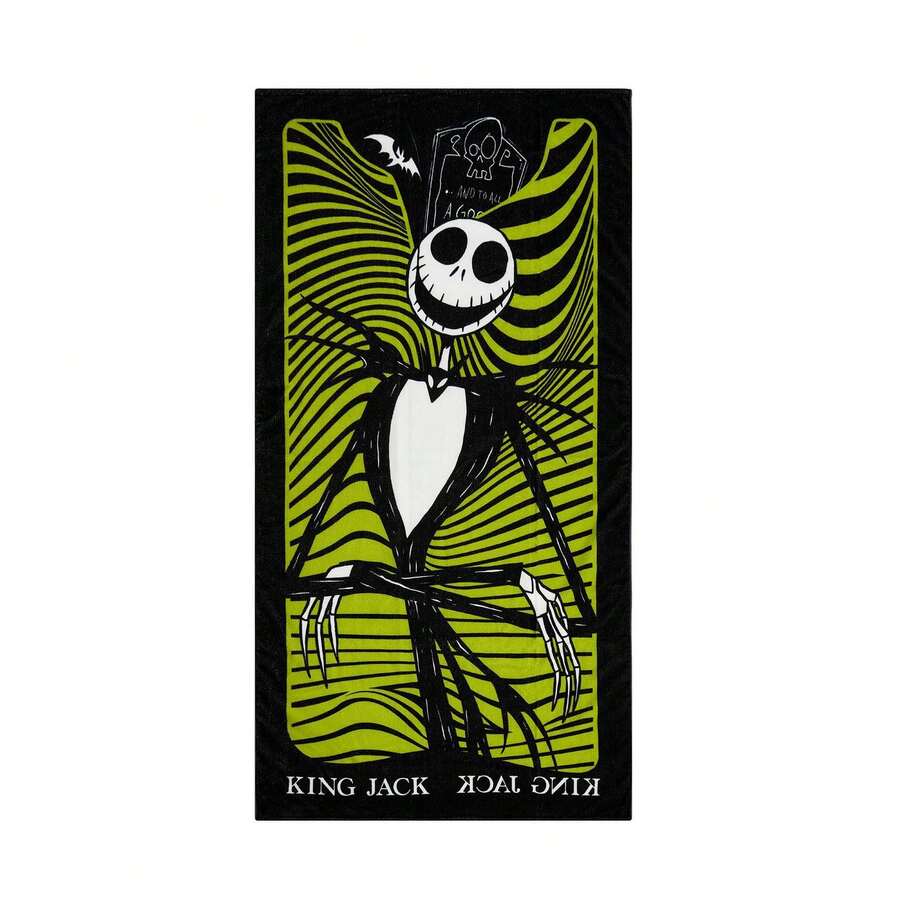 PROVIDENCIA Disney Premium Bath Towel Jack Stranger - Black - View 1