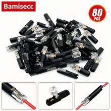 10/20 piezas Conector de doble cable, 2 clavijas 2 puertos, aislamiento de PVC, material de contacto de cobre, terminal de conexión rápida, modo de alimentación no energizado, con clip de bloqueo, para conexión de tira LED - Multicolor - Ver 15