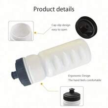 1 Piece 500ml/16.9 Ounces, Leak Proof, Drop Proof, Splash Proof, PP+ PE Material, Nordic Minimalist Sports Kettle, Straight Anti Slip Patterned Cup Body, Anti Mold And Antibacterial Process, Four Season Bicycle And Football Training Water Bottle, Christmas Father's Day Practical Gift - Multicolor - View 9