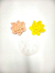 莲花硅胶模具，可用于制作蜡烛、香薰蜡烛、石膏、蛋糕、巧克力、糖果等。 - A-白色 - 查看 3