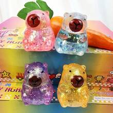 1 món đồ chơi gấu phát sáng đàn hồi chậm: Đồ chơi gấu nhỏ trong suốt lấp lánh dễ thương, đồ chơi giảm căng thẳng mềm mại, tăng chậm, phù hợp cho trẻ em và người lớn, tuyệt vời để chơi trên bàn và giảm lo âu. - NNL17 - Xem 3