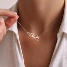 Dây chuyền mạ vàng 14K khắc tên và hoa sinh nhật theo yêu cầu, quà tặng cho phụ nữ nhân dịp sinh nhật, Giáng sinh, Ngày của Mẹ. - Nhiều màu 2 - Xem 7