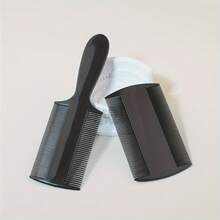 2 piezas Peine vintage para piojos, peine para eliminar caspa con dientes súper densos, combo con y sin mango - Ver 3