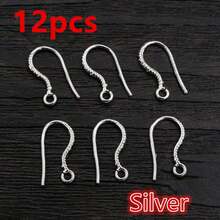 12个17x8毫米耳环配件，包括耳环扣、耳钩等，适用于DIY珠宝制作，含耳钩。 - earring hooks - 查看 9