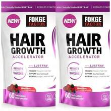 Selling Fast! Soft Chews, Hair Growth Vitamins For Women And Men With Clinically Studied  And Biotin, Promotes Thicker, Fuller, Stronger Hair, Mixed Berry. Women's Health. - 2pcs - 查看 12