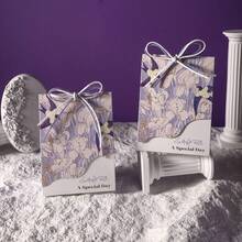 10个/包 婚礼派对礼品糖果盒，高端新款纸盒，纪念礼品盒，适用于各种节日和周年纪念日，手提纸盒 - 查看 1