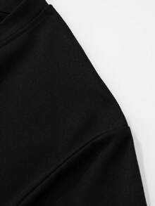 GRDR 男士仿两件套圆领短袖T恤和纯色短裤休闲套装，适合休闲、运动、户外等场合。 - 黑色 - 查看 8