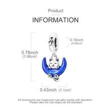Hapour Glow-In-The-Dark Cat Moon Pendant Charms Pendant Fits Original Bracelet Necklace 925 Silver Fine Cats Beads DIY Jewelry Gift For Family - BKTC1970 - View 7