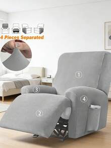 1/2/3座躺椅沙发套，弹力提花躺椅沙发套，适用于躺椅、休闲扶手椅，家具套，4件/6件/8件装 - 彩色 - 查看 13