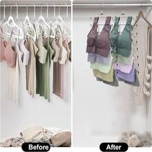 Giá treo quần áo gấp gọn 8 tầng bằng thép không gỉ, giá đựng đồ trong tủ quần áo bằng kim loại. - Nhiều màu - Xem 8