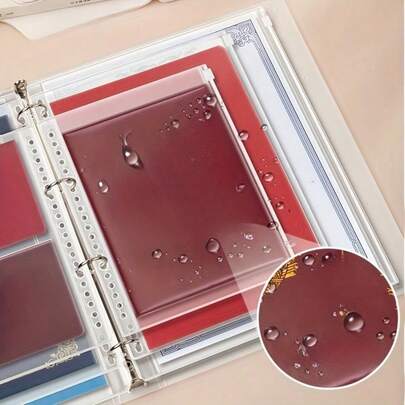 Bolsa de almacenamiento de documentos para el hogar con hojas sueltas, adecuada para documentos A4 y B5, libros de almacenamiento para certificados, boletos, archivos y certificados de propiedad, con fundas protectoras para documentos