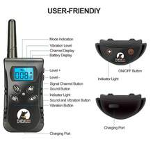 PaiPaitek No Shock Dog Training Collar With Remote, Lightest Vibration Collar For Small Dogs 5-15lbs & Medium Large Dogs, Rechargeable, Waterproof, 1600ft Range, No Prongs - Multicolor - View 4