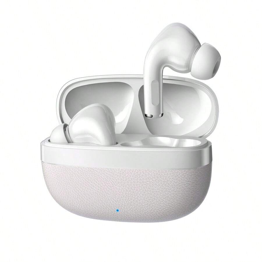 Auriculares inalámbricos verdaderos - Compatibles con dispositivos Apple y Android, micrófono incorporado, resistentes al sudor, hasta 24 horas de tiempo de reproducción - Blanco - Ver 1