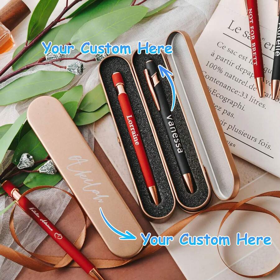 Bút viết thư pháp theo yêu cầu cho phù dâu, bút bi cá nhân hóa, quà lưu niệm khắc tên, bút quà tặng độc đáo cho khách mời đám cưới. - Nhiều màu - Xem 1