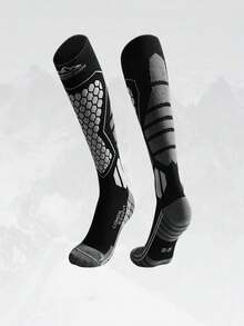 1 Pair Of Ski Socks For Men And Women, Pressure Calf Socks, Professional Cycling, Mountaineering, Running, Hiking, Compression Stockings - Multicolor - View 11