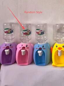 Kids Funny Water Dispenser, Mini Home Simulation Toy, Cute Duck Shaped, Press Type, Double-Layer Water Dispenser, Juice Dispenser. Stickers Sent Randomly - Multicolor - View 4