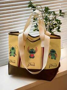 Cartoon Style Large Capacity Tote Bag, Versatile Shoulder Bag Suitable For Holidays And Daily Use - Multicolor - View 6