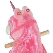 Children's Rocking Horse, Riding Unicorn, Wooden Base, Swinging, Suitable For 3-6 Year Old Children, Pink - Pink - View 2